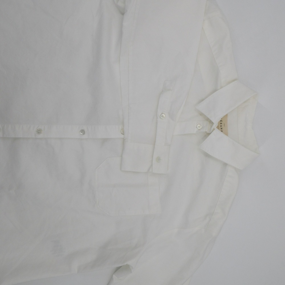 Sezane Tomboy Shirt White Organic Cotton Button Down Long Sleeve Size 34 NEW